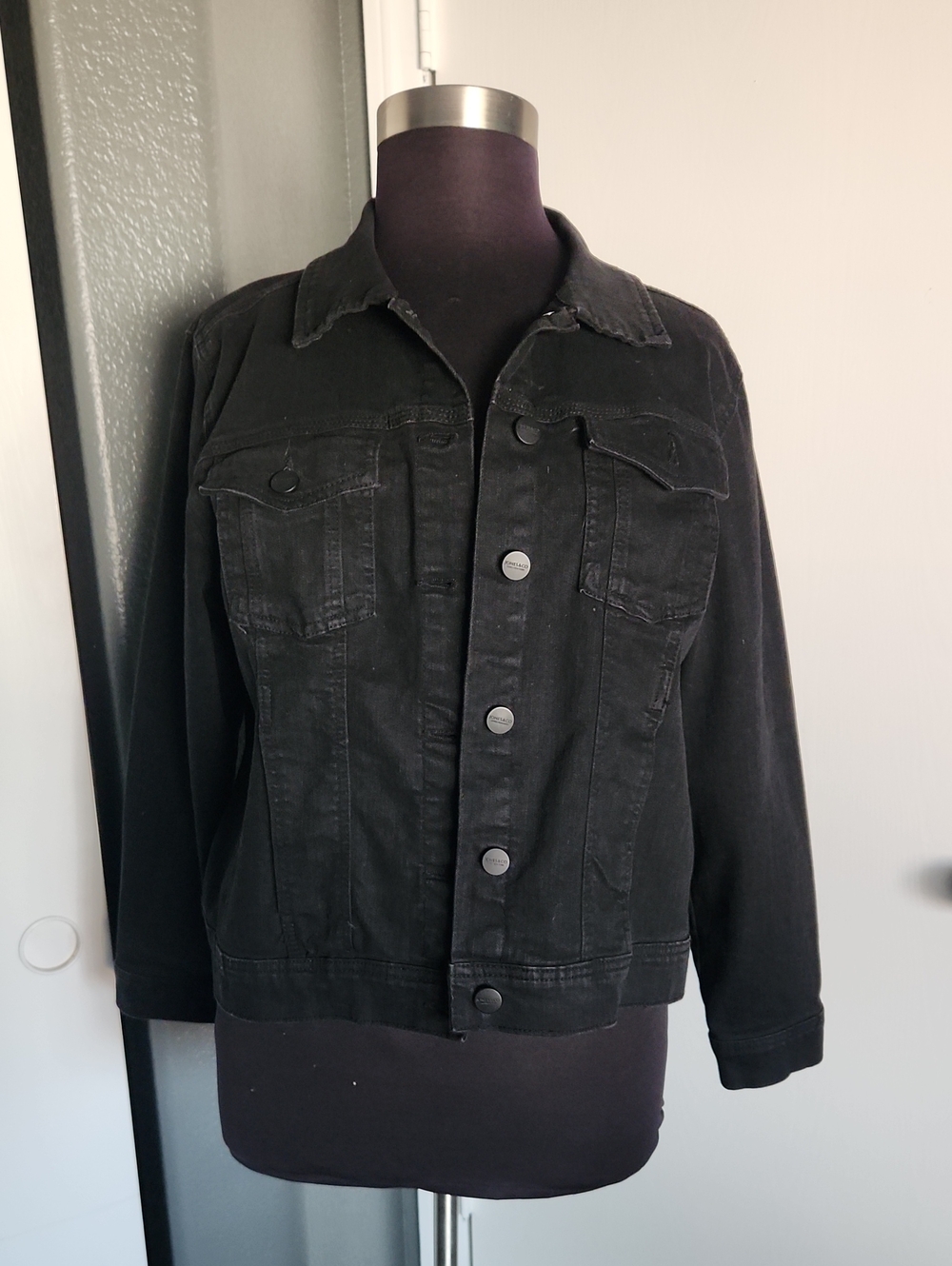 Black womens's Denim Jacket - Jones & Co